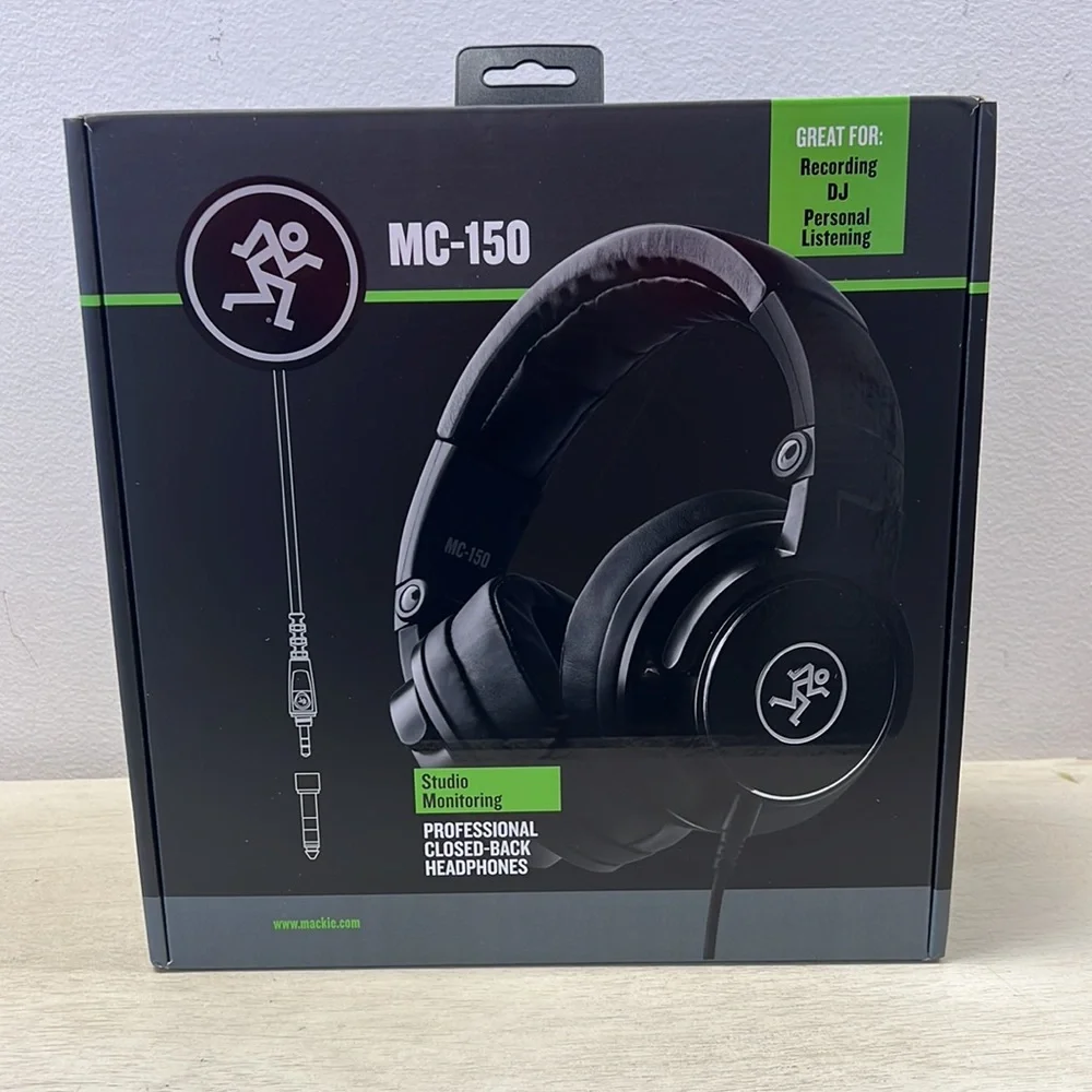 NIB/SEALED - Mackie MC-150 Professional Closed-Back Headphones, Black - Picture 3 of 10